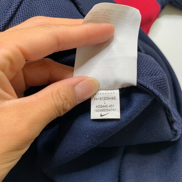 Barcelona FC Track Jacket Mens Large Navy Nike Anthem 2019 2020 Football Soccer - Picture 9 of 12